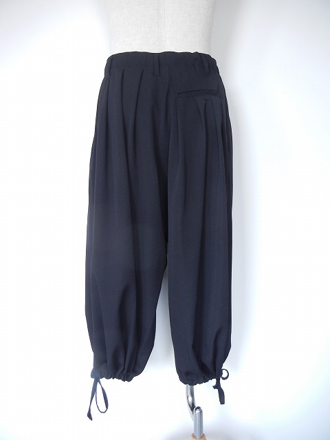 Yohji Yamamoto [HH-P46-100 / バルーンパンツ] YOHJI YAMAMOTO シワギャバ バルーンパンツ(HH-P46-100)